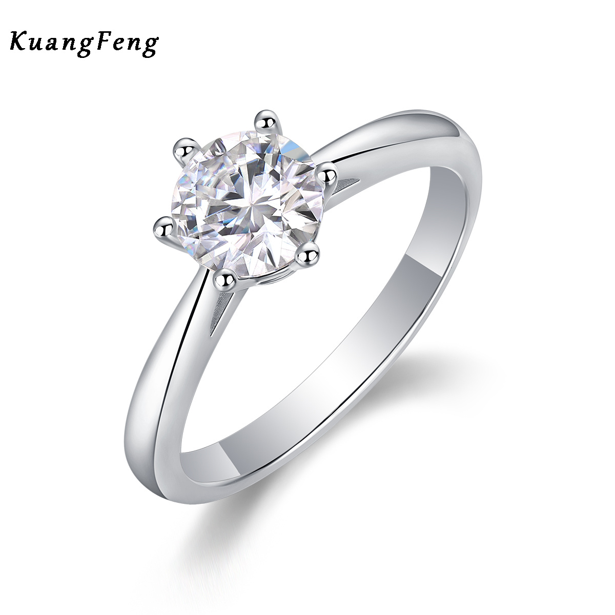 Women's Elegant S925 Silver Moissanite Couple's Ring, Wedding Band